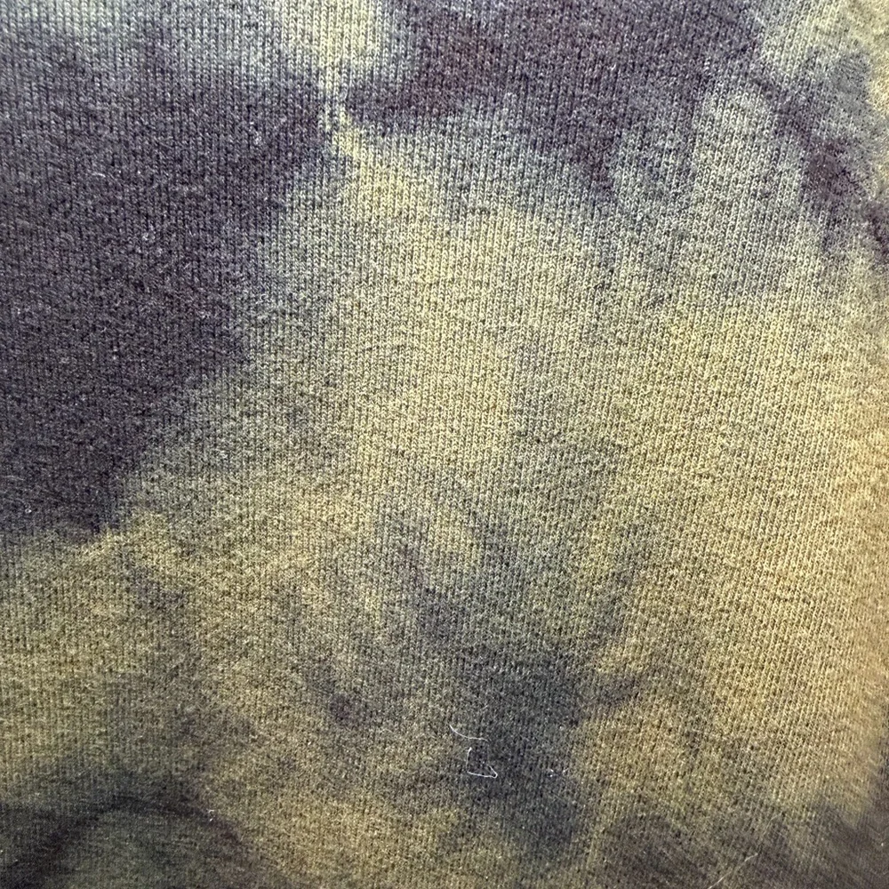 Tie-Dye V-Neck‎ Long Sleeve Tunic - Olive Green